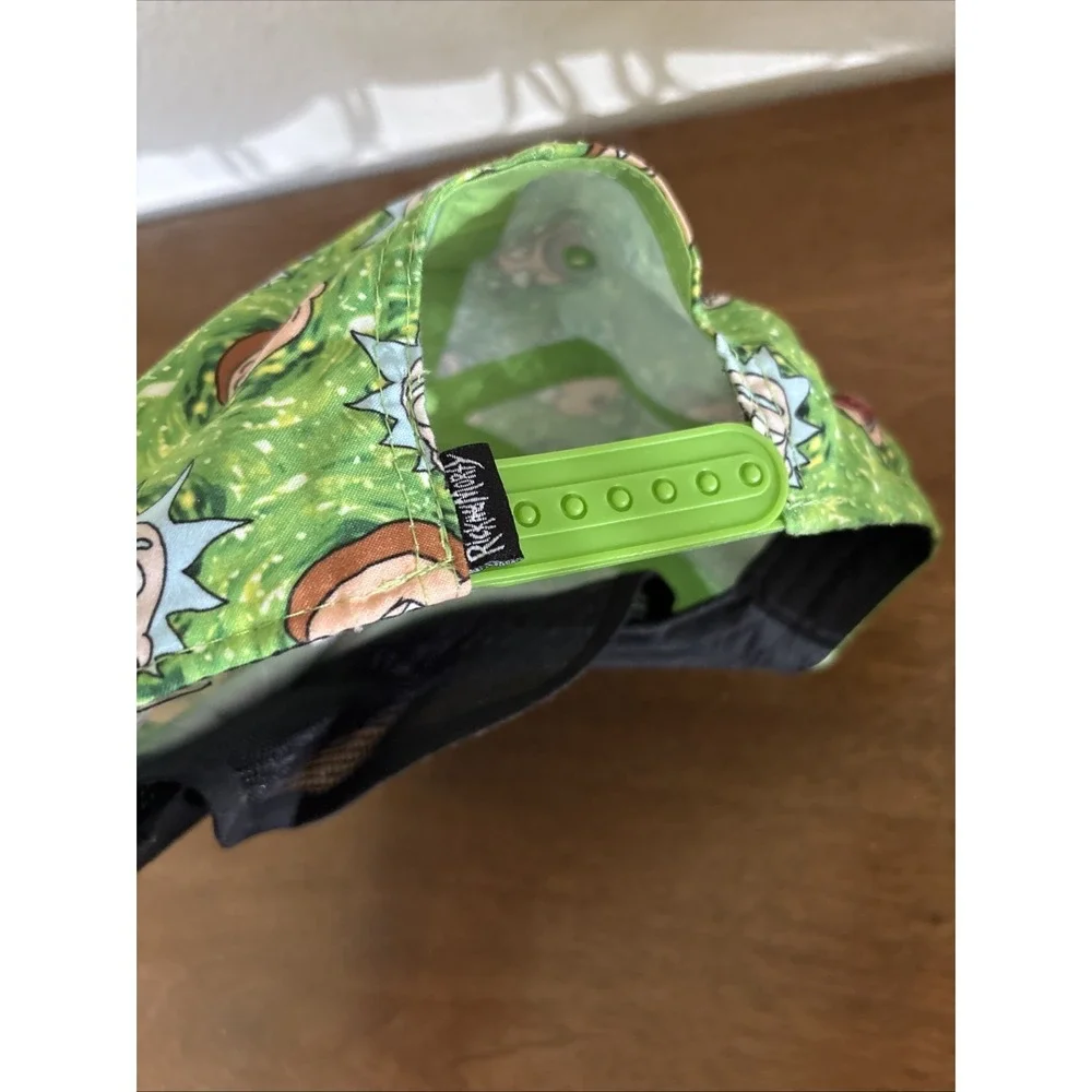 Rick And Morty Baseball Cap Hat ‎ Snapback Green All Over Print Adult Swim